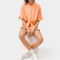 Gauze Shirt & Shorts Cover-Up Set