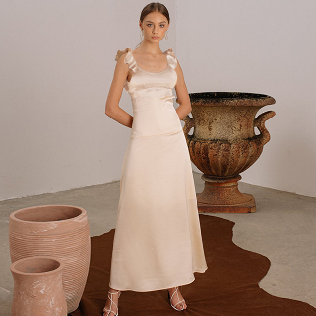 maxi silk dress