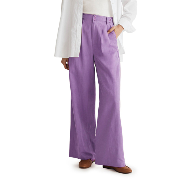 Pleated Wide Leg Pants