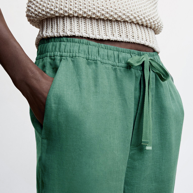 Linen Drawstring Pants