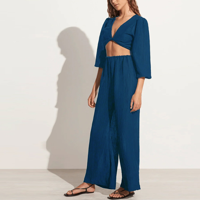 Pleated Wide Leg Pants