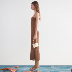 Sweetheart Neck Linen Blend Dress