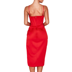 Off the Shoulder Satin Corset Dress