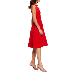 Bow Shoulder V-Neck Gown