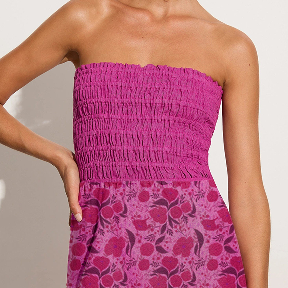 Pink floral dress