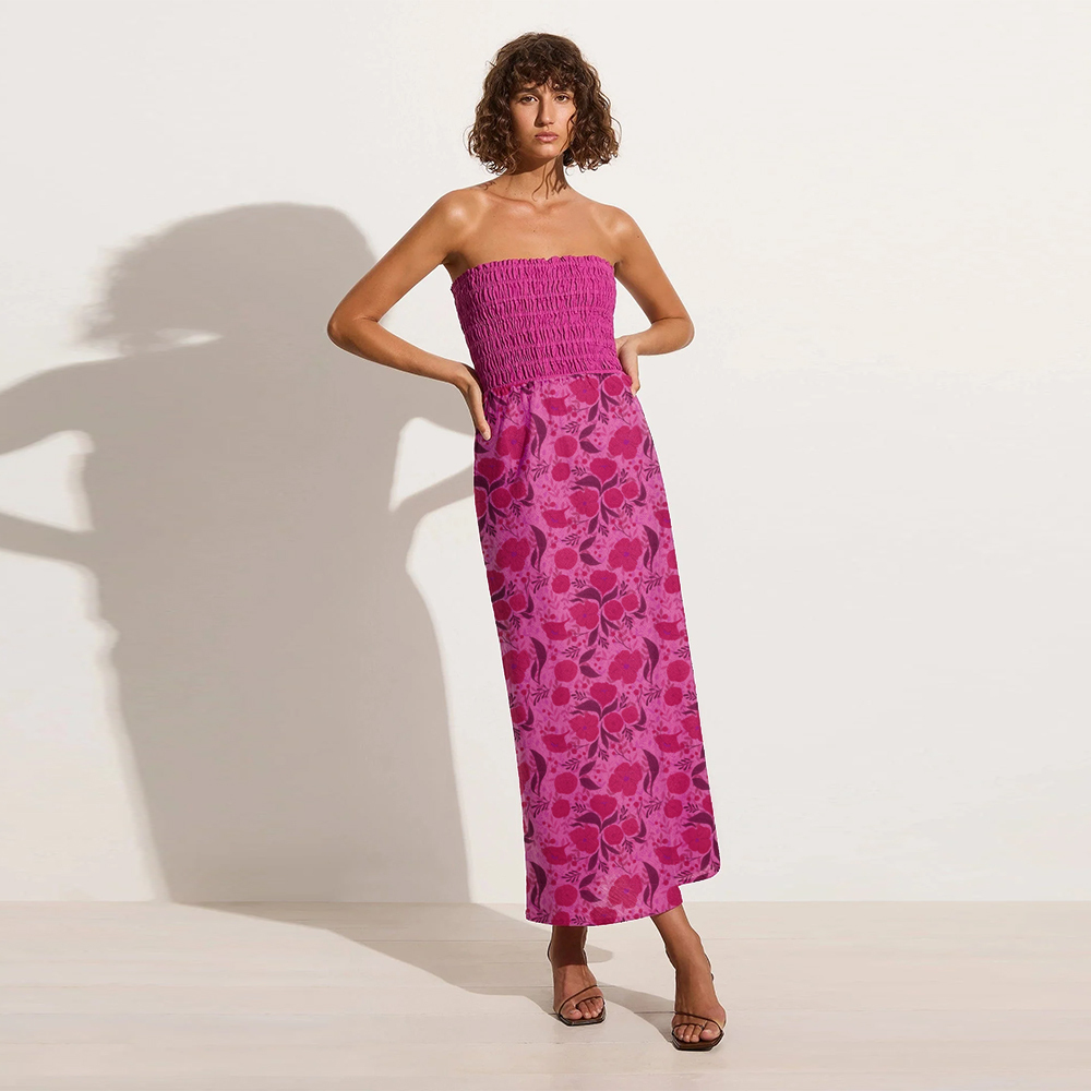 Pink floral dress
