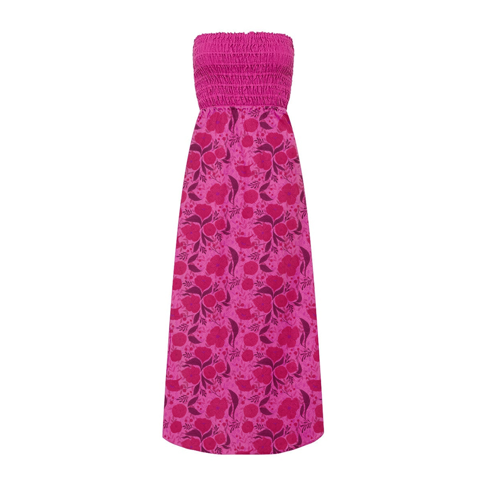 Pink floral dress