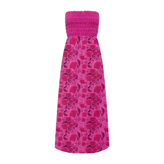 Pink floral dress