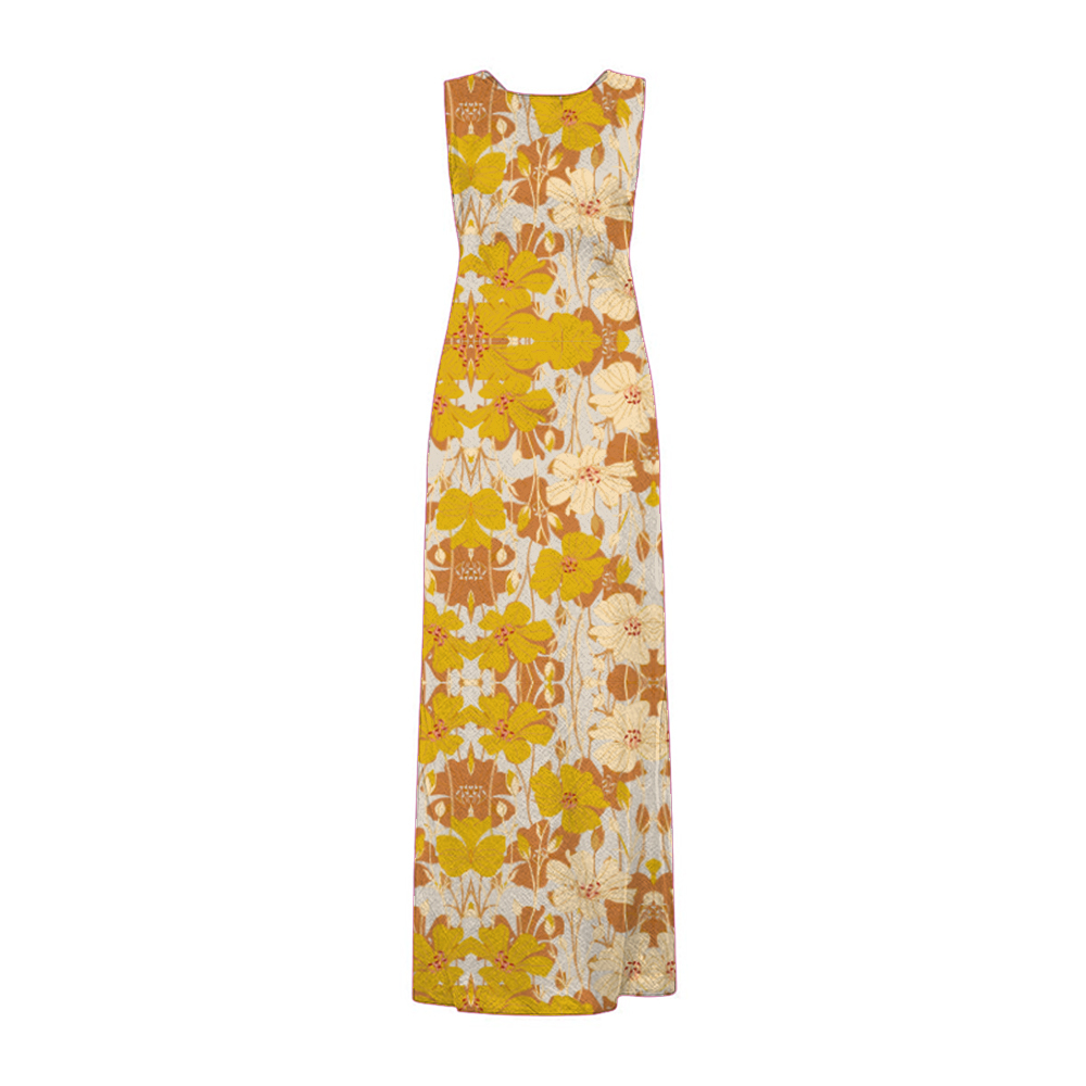 Yellow floral dress