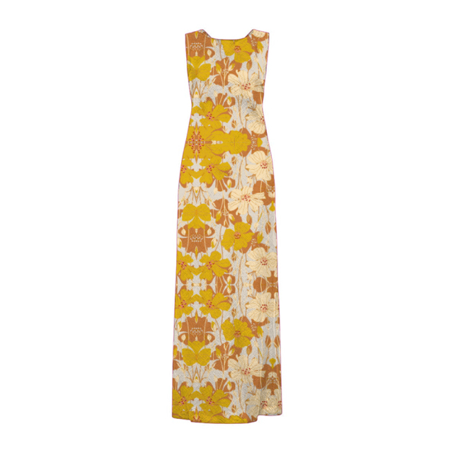 Yellow floral dress