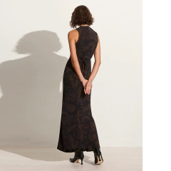 Embellished Satin Midi-Dress