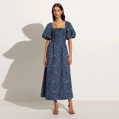 Floral Denim Midi Dress