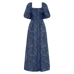 Floral Denim Midi Dress