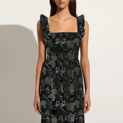 Floral holiday midi skirt