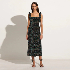 Floral holiday midi skirt