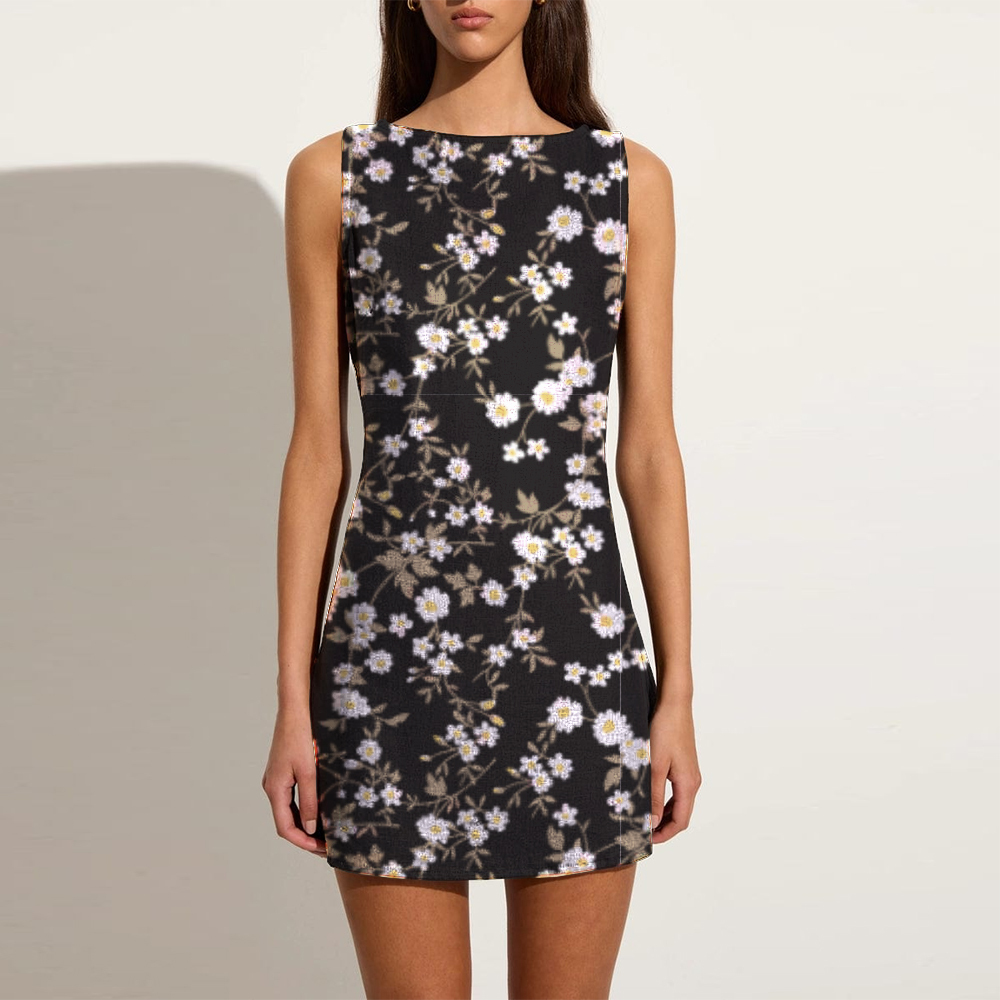 Floral silk dress