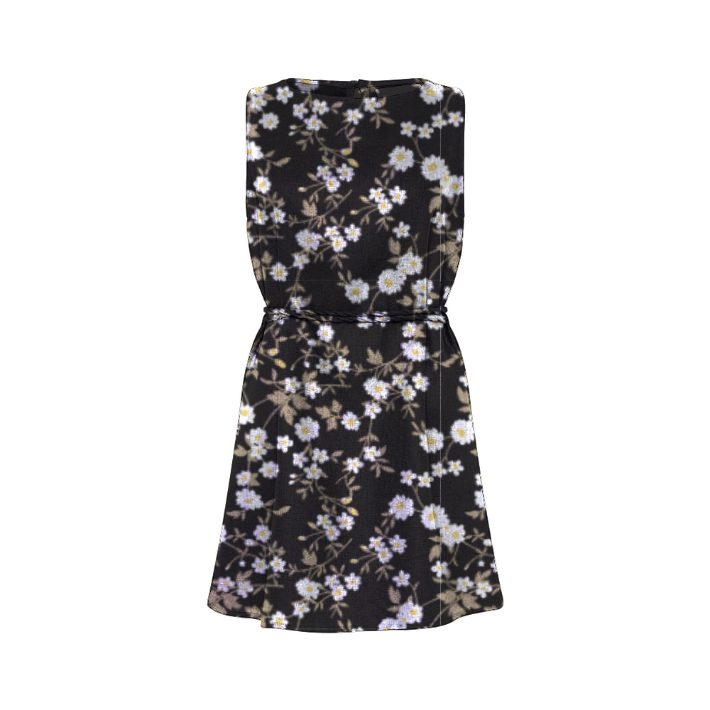 Floral silk dress