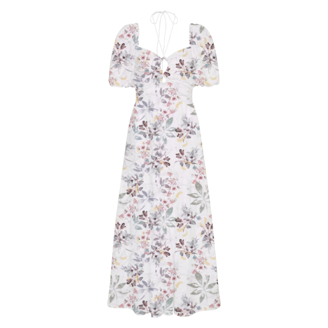 Floral Puff Sleeve Dress Maxi Dress