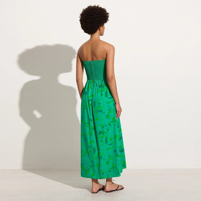 Green Floral Midi Dress