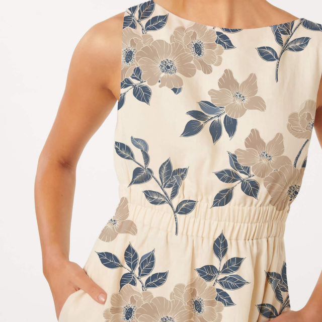 dress with floral midi print