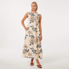 dress with floral midi print