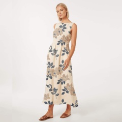 dress with floral midi print