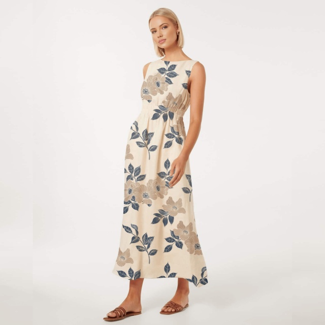 dress with floral midi print