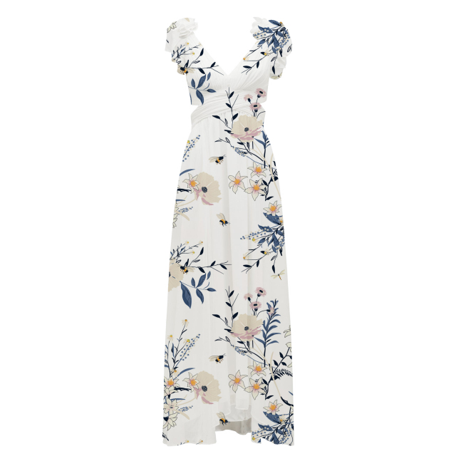 dress with floral midi print