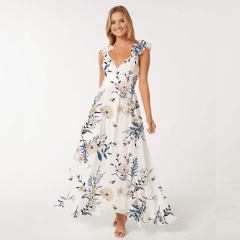 dress with floral midi print