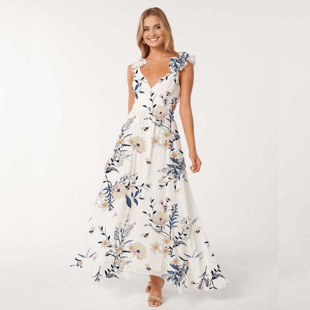 dress with floral midi print