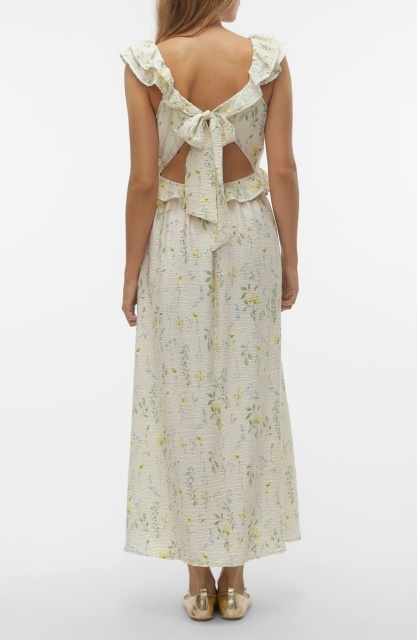 with floral print dress