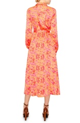 with floral print dress