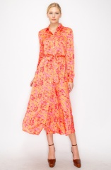 with floral print dress