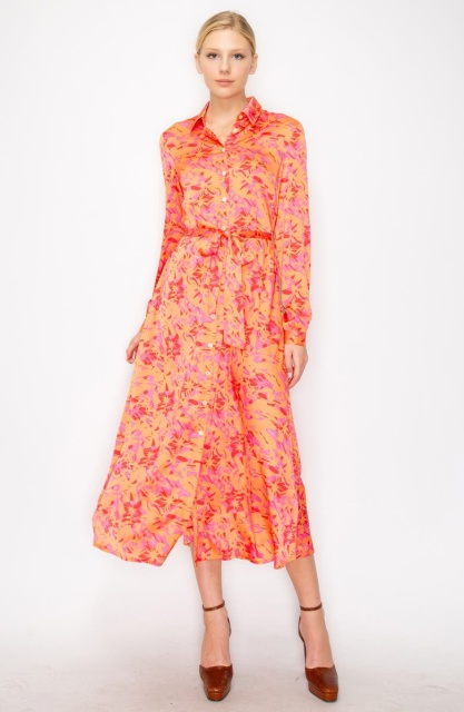 with floral print dress