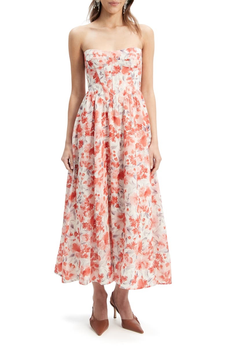 with floral print dress