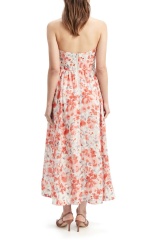 with floral print dress