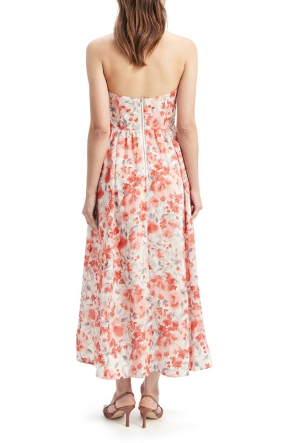 with floral print dress