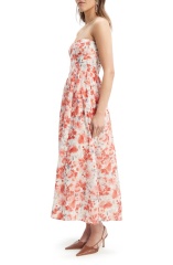 with floral print dress