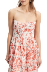 with floral print dress