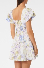 with floral print dress