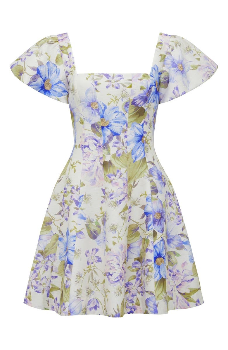 with floral print dress