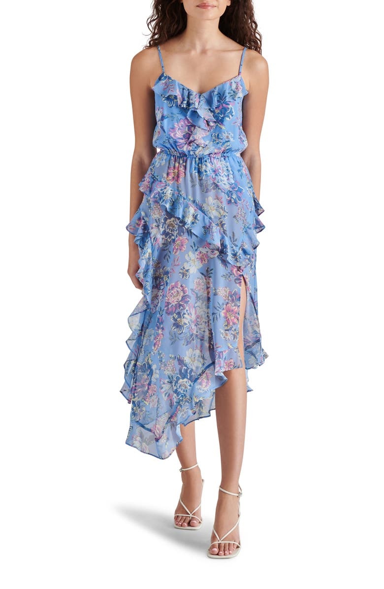 with floral print dress