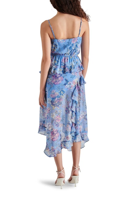 with floral print dress