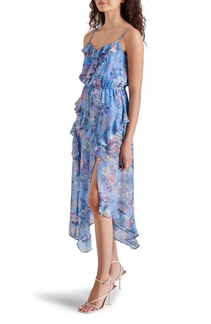 with floral print dress