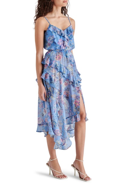 with floral print dress