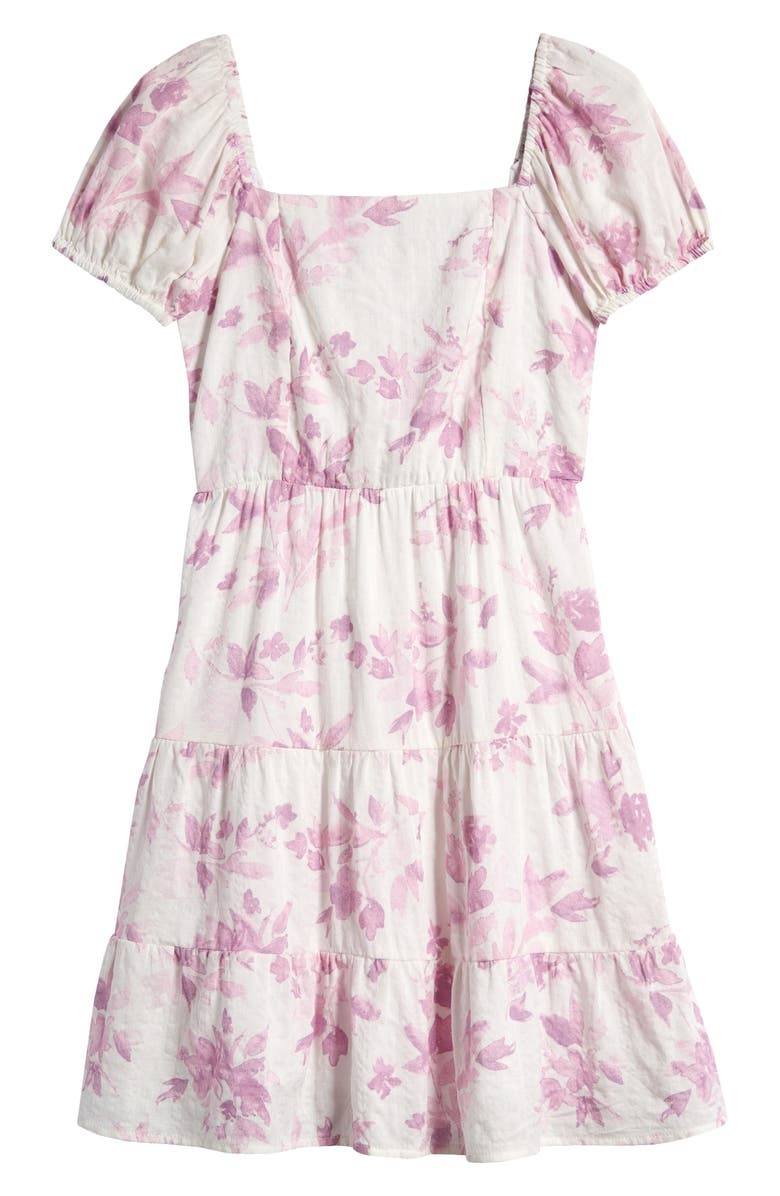 with floral print dress