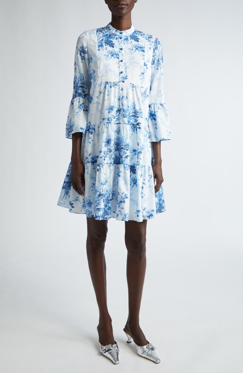 with floral print dress