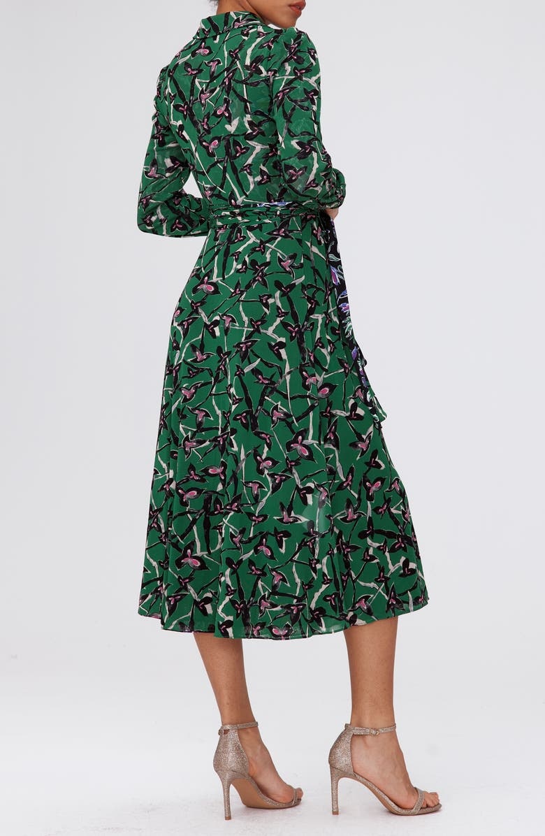 with floral print dress