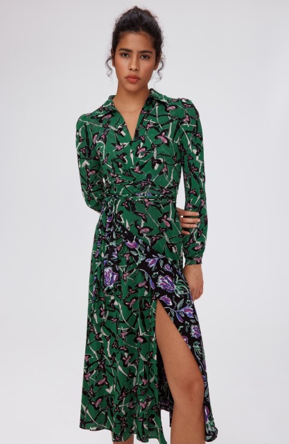 with floral print dress