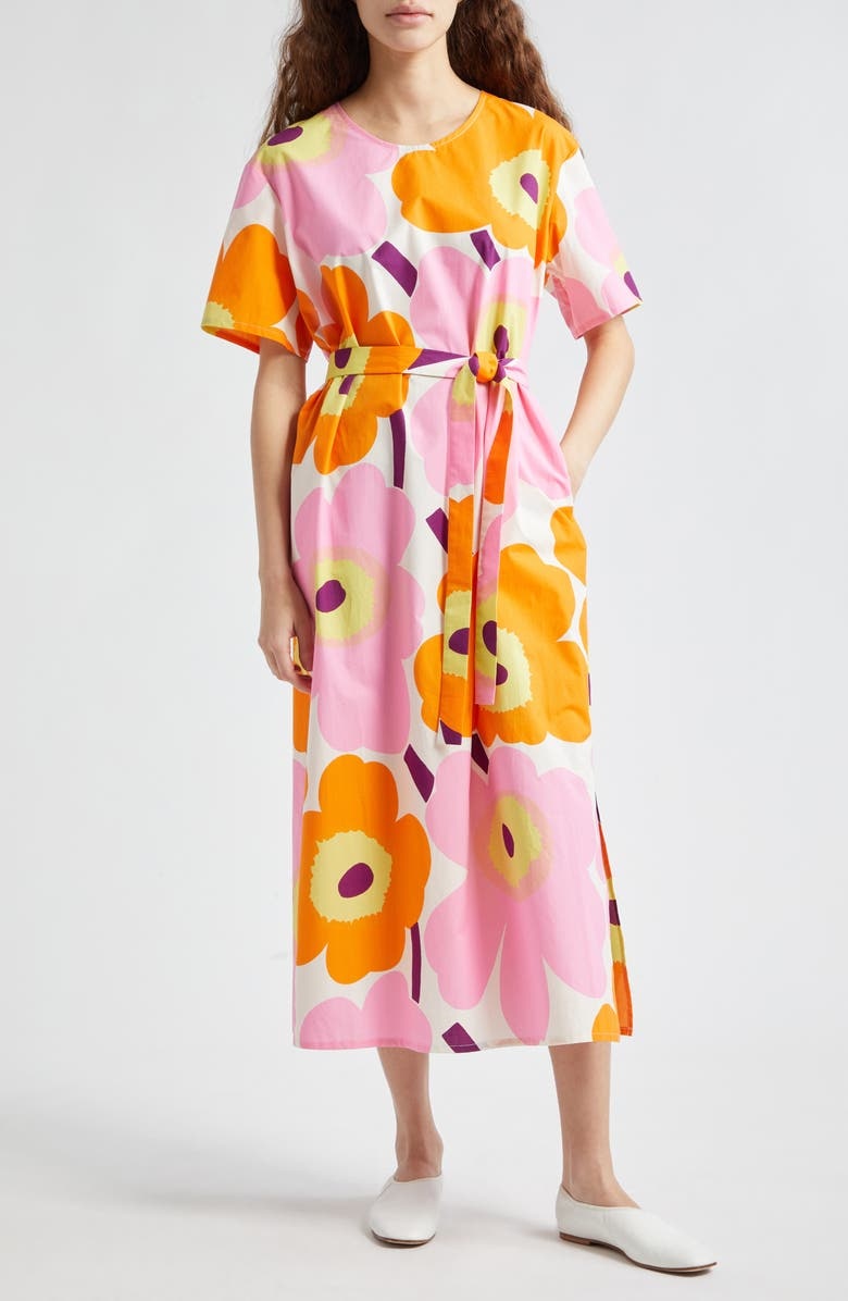 with floral print dress